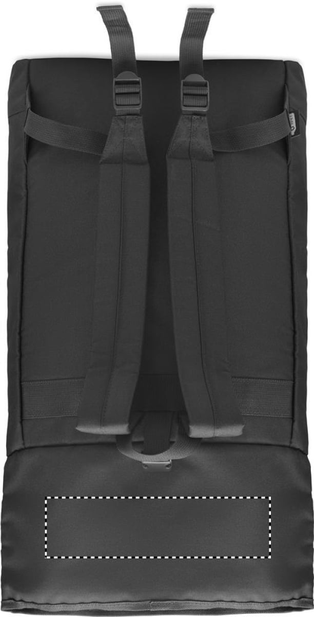 Rolltop rugzak - rPET polyester - 600D - met voorvak - Top Rolltop rugzak - rPET polyester - 600D - met voorvak - Top