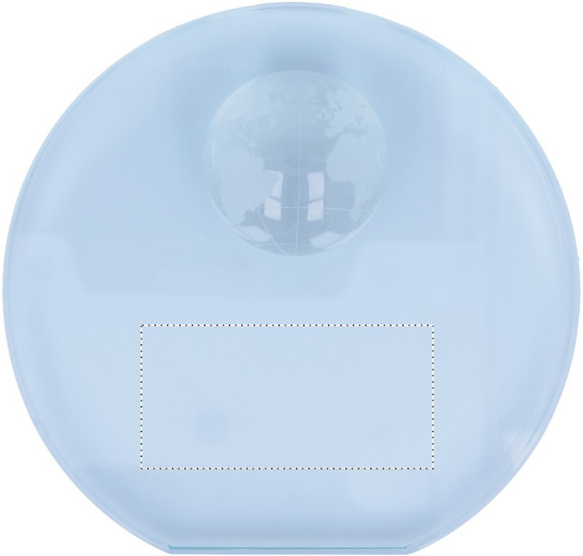 Glazen trofee met wereldbol - Front glass