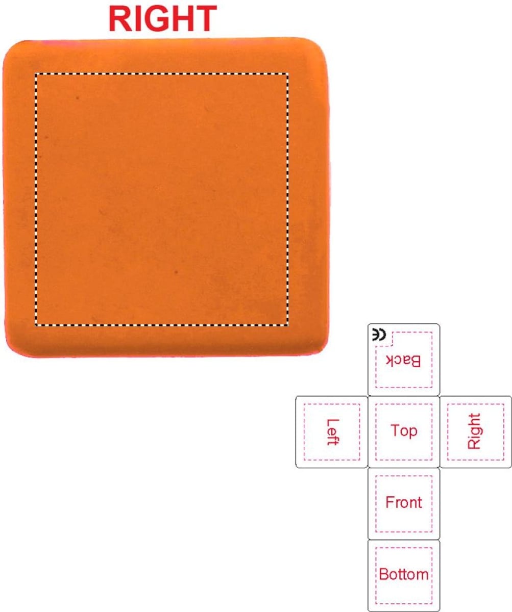 anti-stress bal - kubus - 4,5 cm - PU - Right