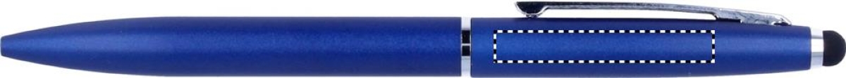 Quim stylus balpen - aluminium - blauwe inkt - matte afwerking - draaimechanisme - Clip right