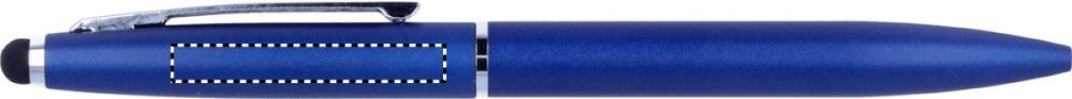 Quim stylus balpen - aluminium - blauwe inkt - matte afwerking - draaimechanisme - Clip left