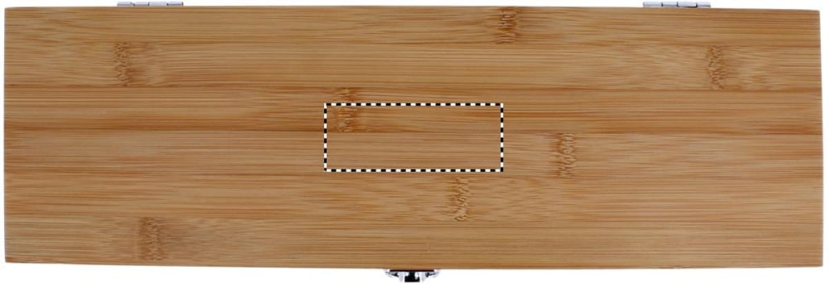 Wijnset in wijnkist van bamboe - Top box pad
