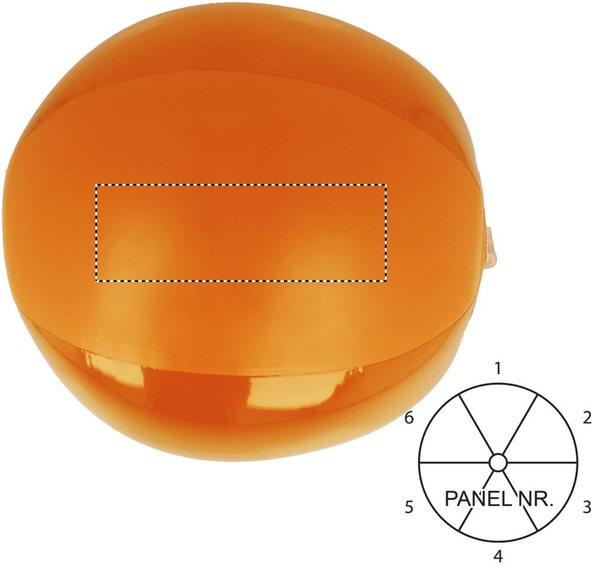 Aquatime strandbal - Ø 23,5 - PVC - opblaasbaar - Panel 1