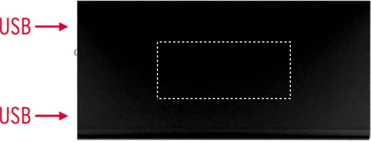 Powerbank - 8.000mAh - aluminium - plat ontwerp - Bottom