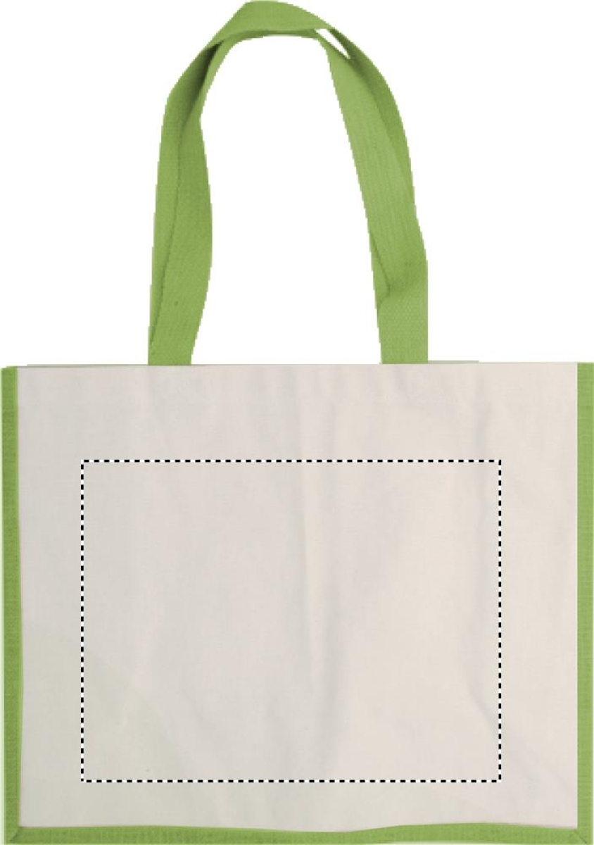 Boodschappentas - jute en canvas - 42 x 42 x 19 cm - 33,5 L - Back