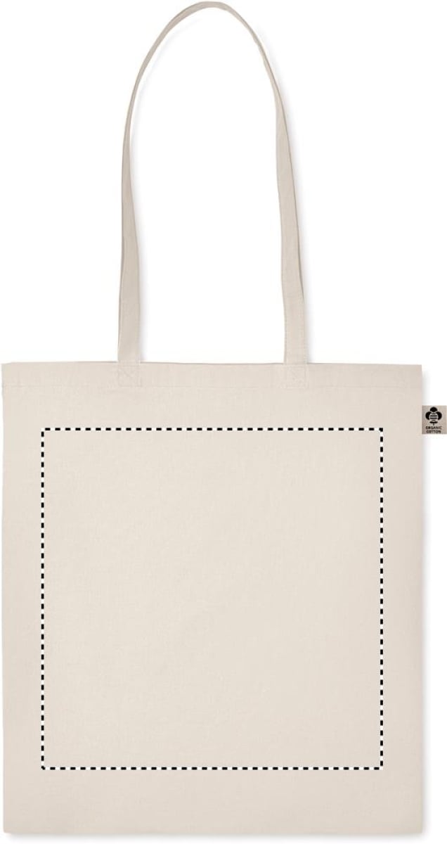 Cottonel boodschappentas - organisch katoen - 105 g/m² - 42 x 38 cm - lange hengsels - Front