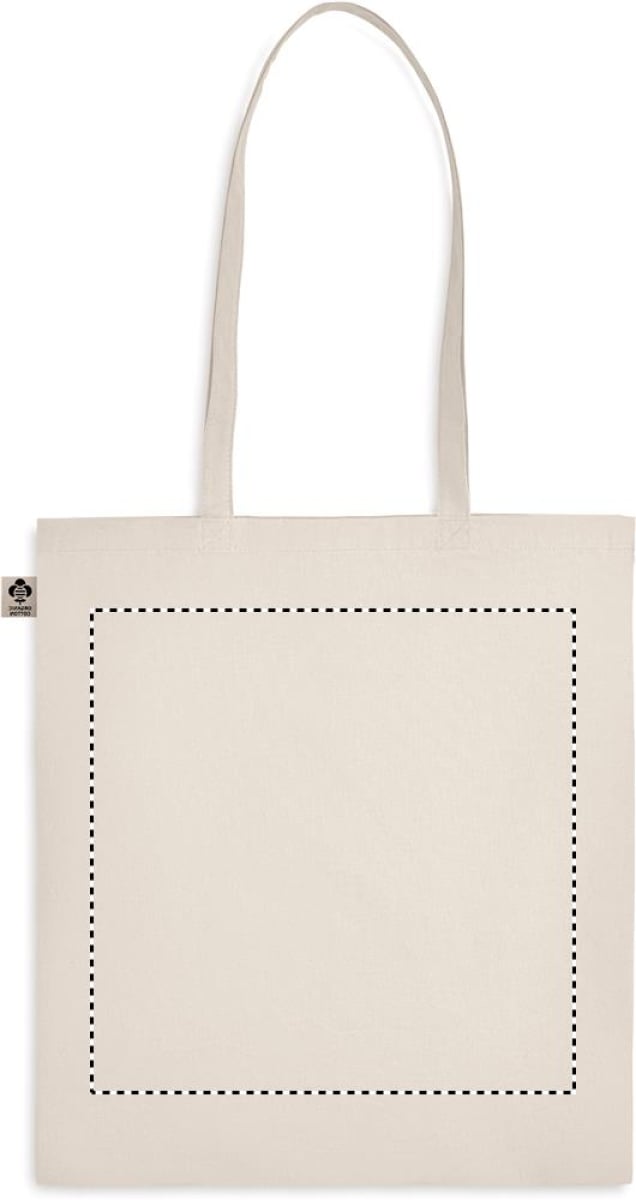 Cottonel boodschappentas - organisch katoen - 105 g/m² - 42 x 38 cm - lange hengsels - Back