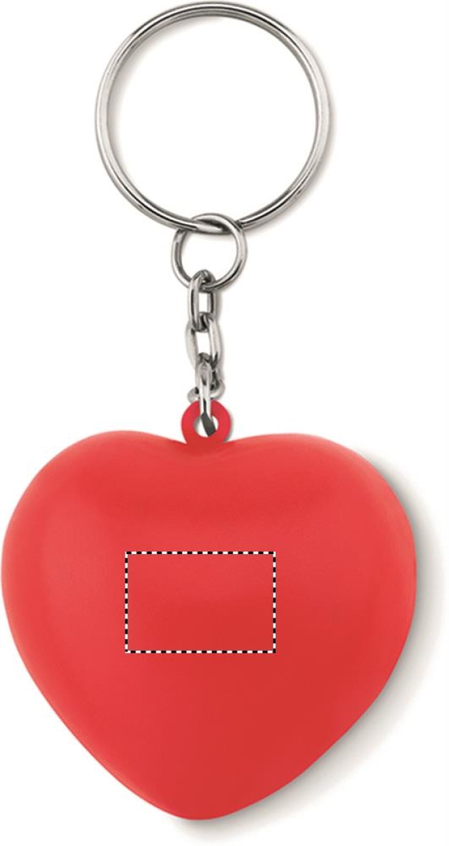 Sleutelhanger anti-stress - hart - 4,2 cm - Front