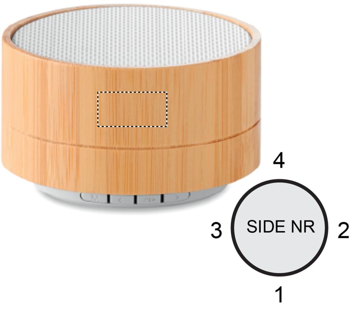 Sound bamboo bluetooth luidspreker - Side 1 upper