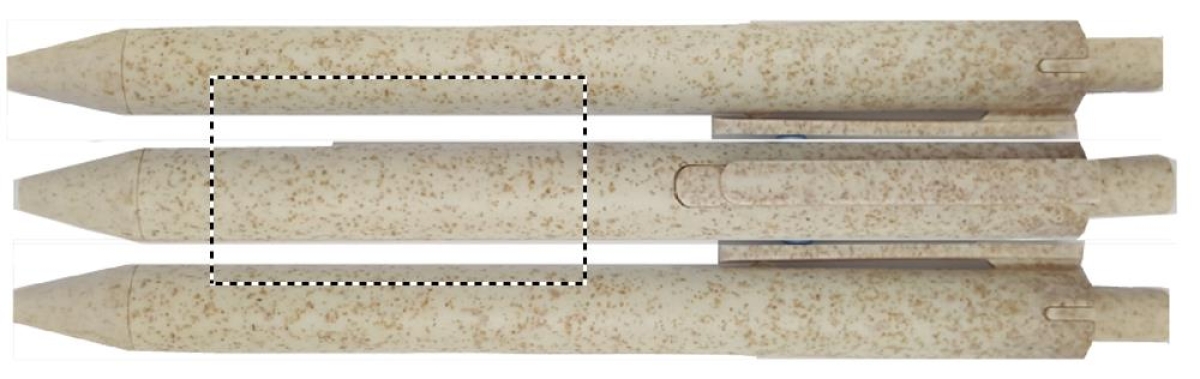 Pecas balpen - tarwestro en kunststof - blauwe inkt - drukmechanisme - Roundscreen