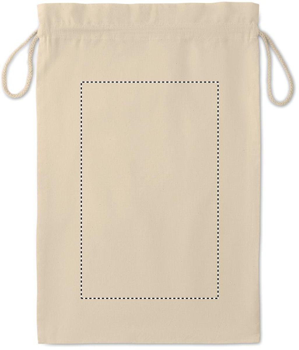 Taske large katoenen geschenkzak large trekkoord - Front Taske large katoenen geschenkzak large trekkoord - Front