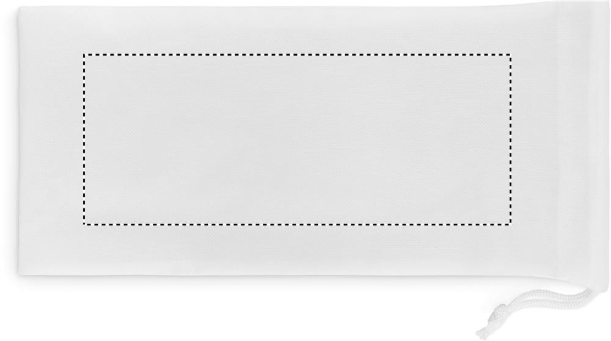 Flip flap hotelslippers in pouch - polyester - maat 43-44 - Pouch side 1