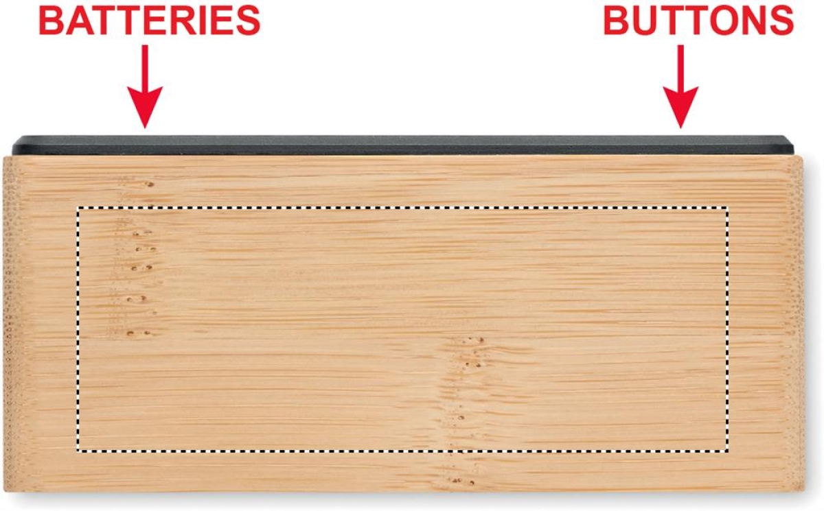 Bamboe klok met LED - Top