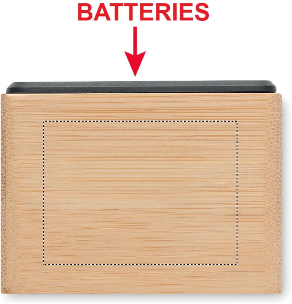 Bamboe klok met LED - Left