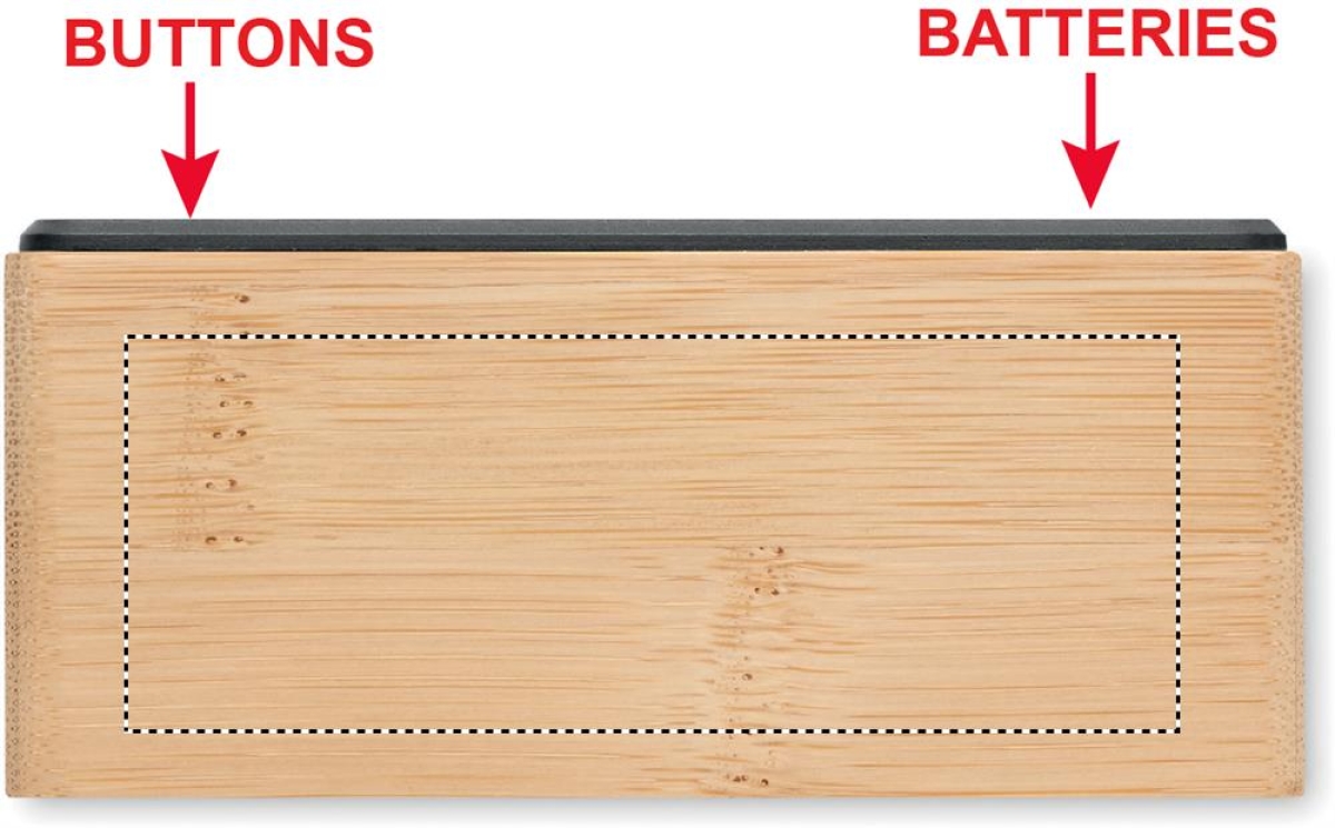 Bamboe klok met LED - Bottom