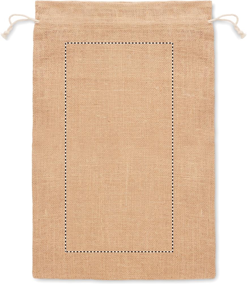 Large geschenkzak 30 x 47 cm - jute - Back Large geschenkzak 30 x 47 cm - jute - Back