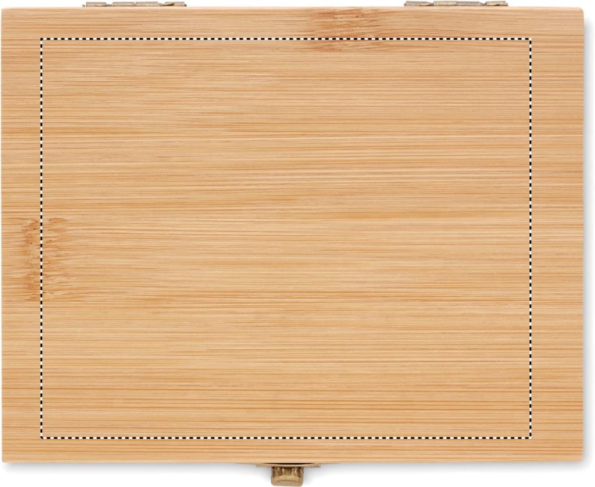 Whiskey set in bamboe box - Lid laser