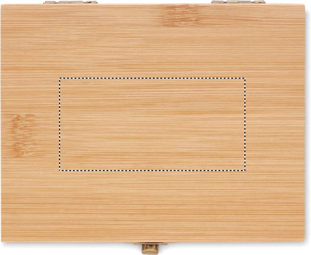 Whiskey set in bamboe box - Lid pad