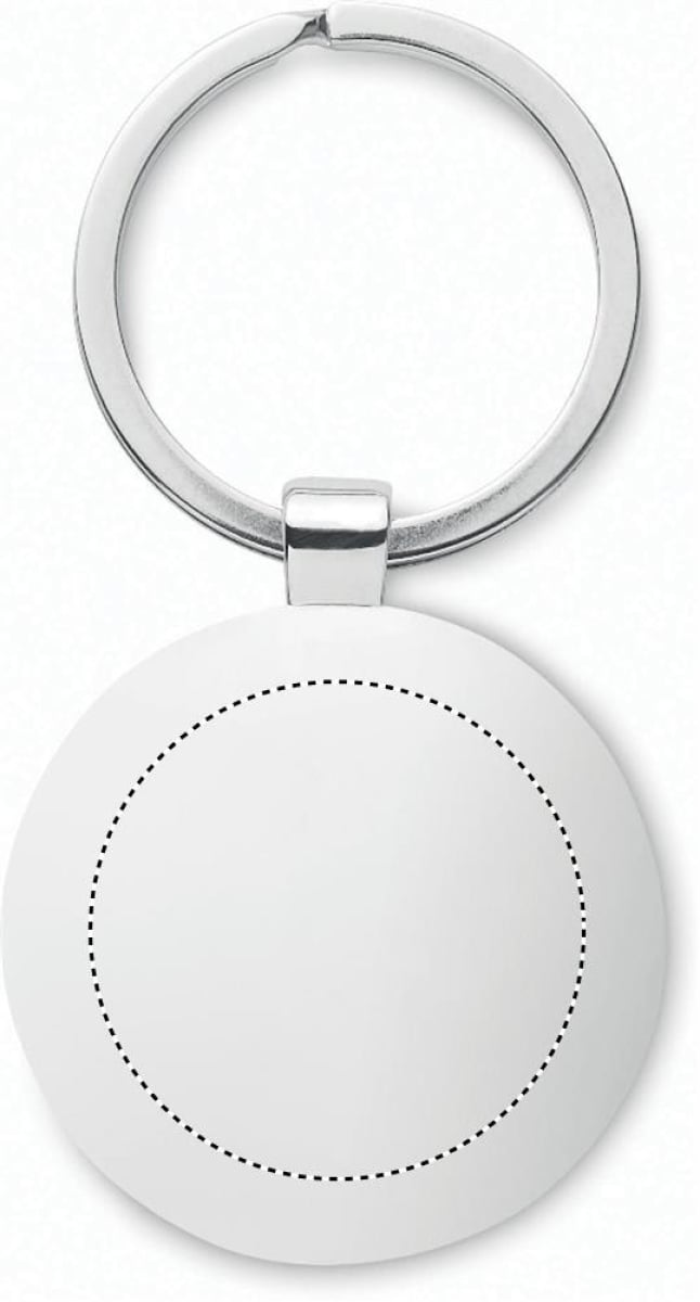 Ballarat ronde sleutelhanger - zink en bamboe - Back