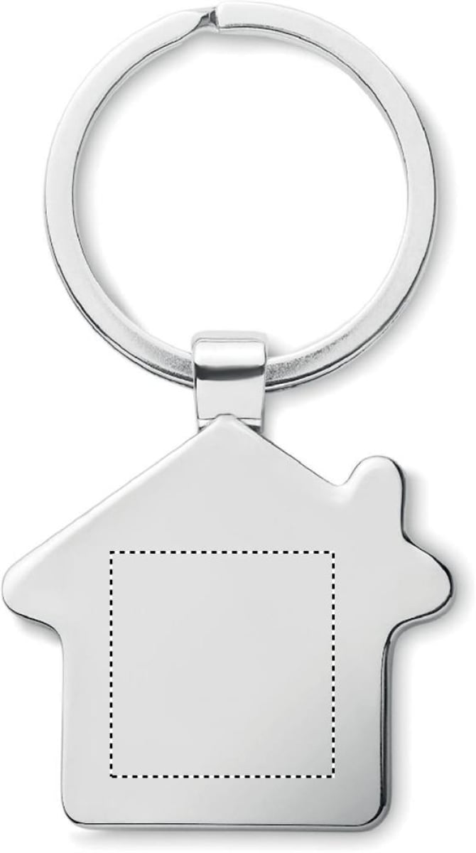 Burnie huis sleutelhanger - zink bamboe - Back Burnie huis sleutelhanger - zink bamboe - Back