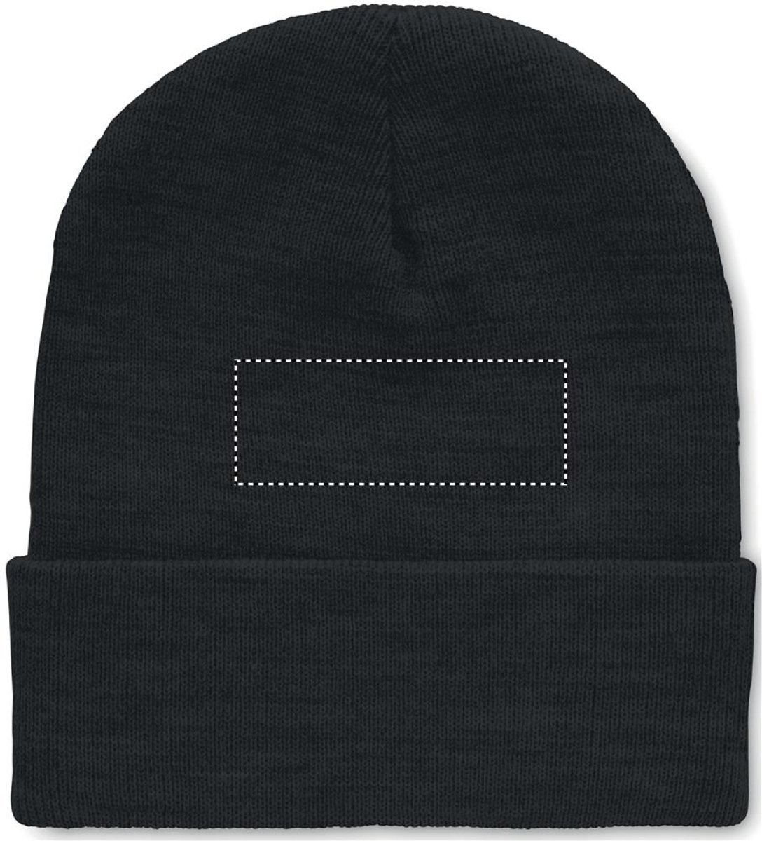Polo gebreide beanie - rPET polyester - met omslag - Back top