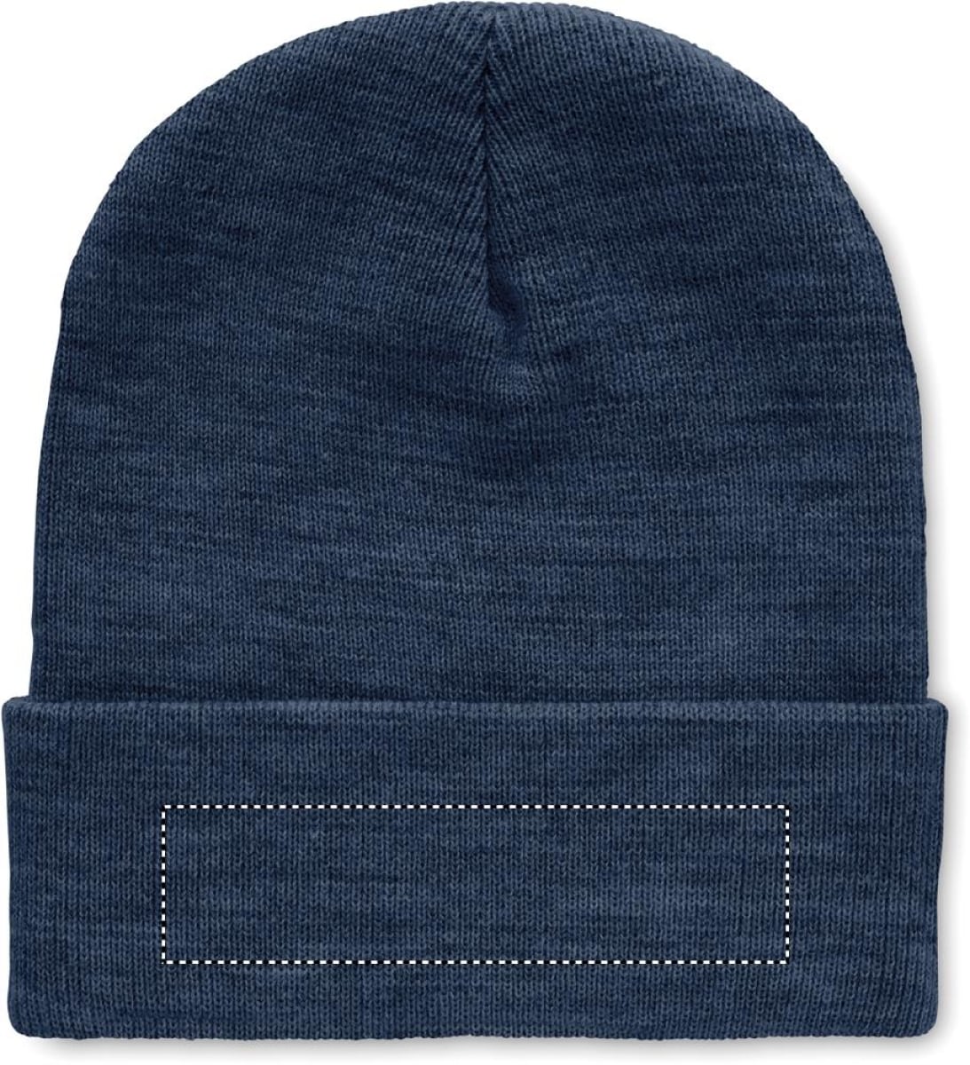 Polo gebreide beanie - rPET polyester - met omslag - Front bottom