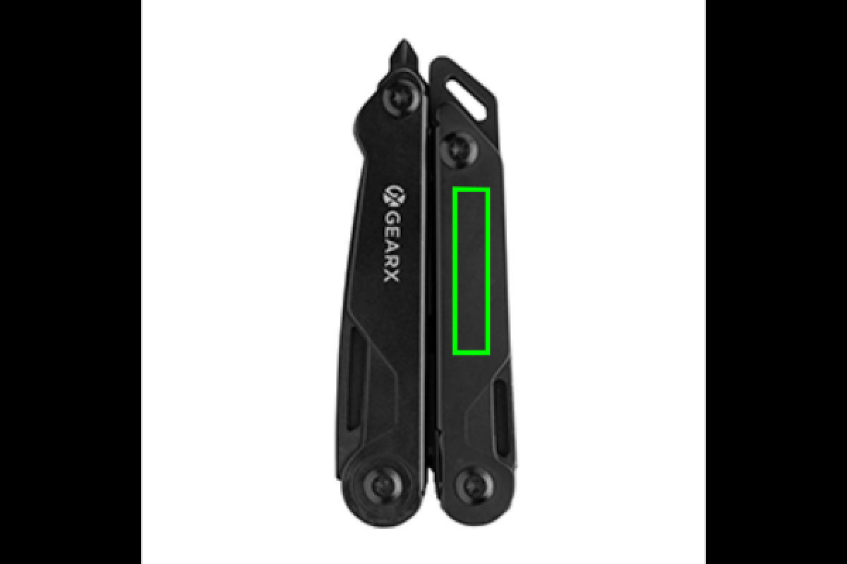 Gear X multitool - aluminium en RVS - 13 functies - in geschenkdoos - Artikel voorzijde rechts