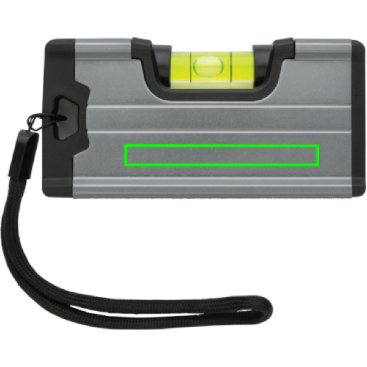 Zakformaat waterpas met magneet - aluminium - 10x4.8cm - Artikel achterzijde