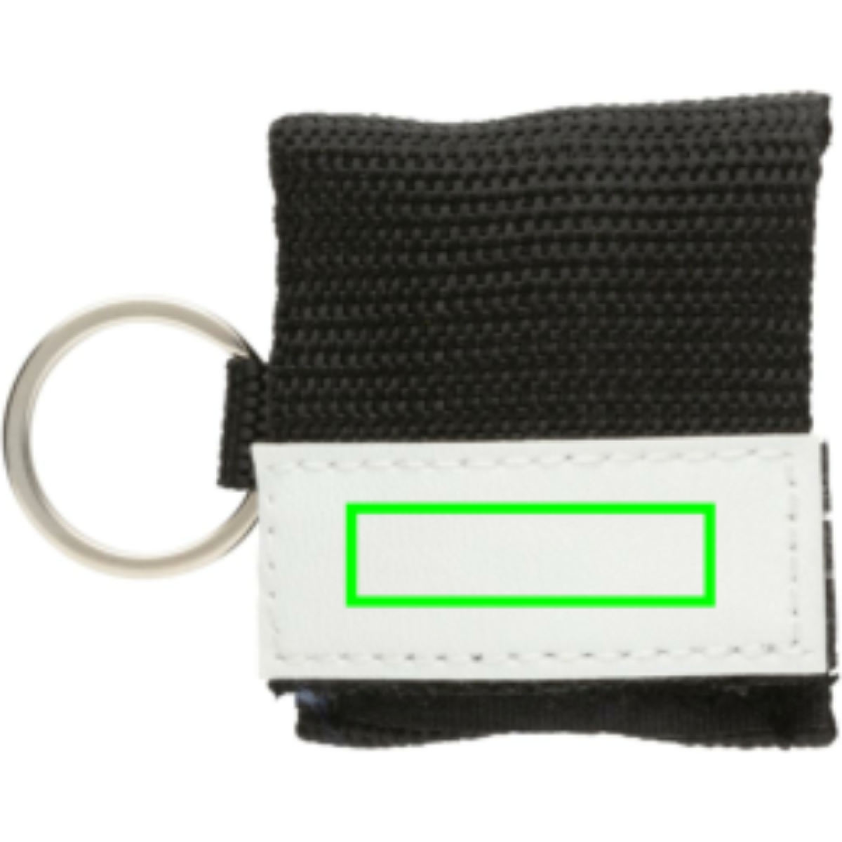 Beademingsmasker sleutelhanger - kunststof/metaal - in etui - klittenbandsluiting - Artikel