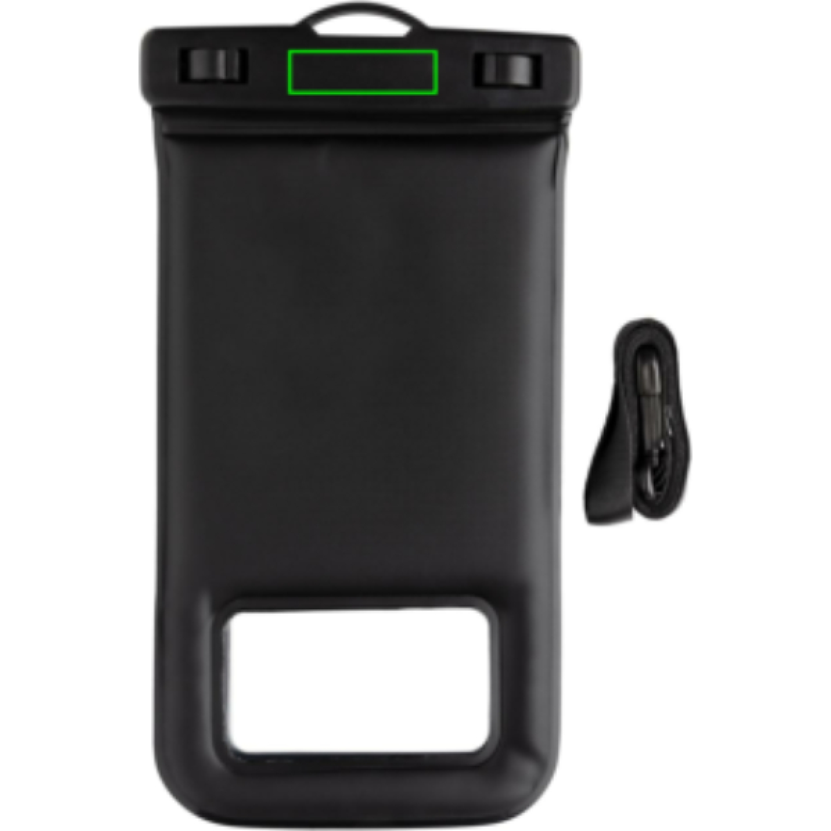 Telefoonhoes - PVC - waterdicht - met koord - blijft drijvend - Artikel achterzijde