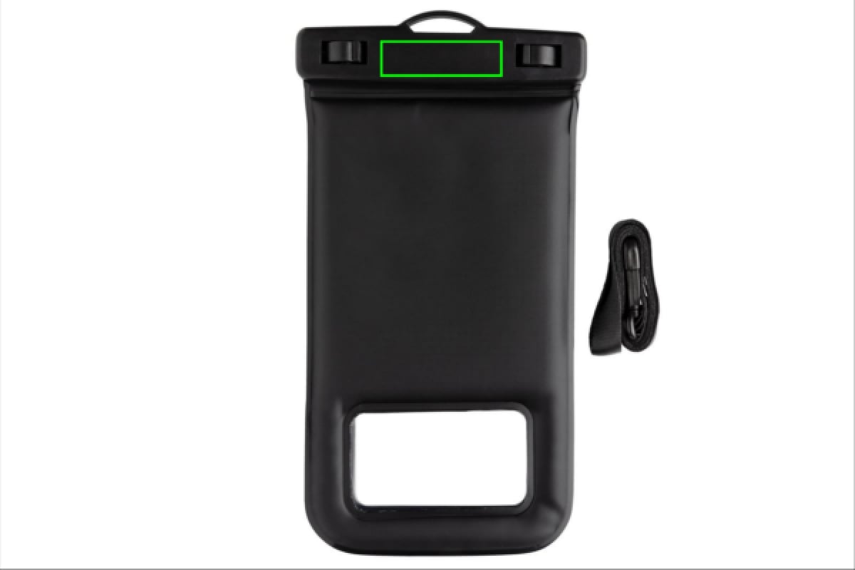 Telefoonhoes - PVC - waterdicht - met koord - blijft drijvend - Artikel voorzijde boven