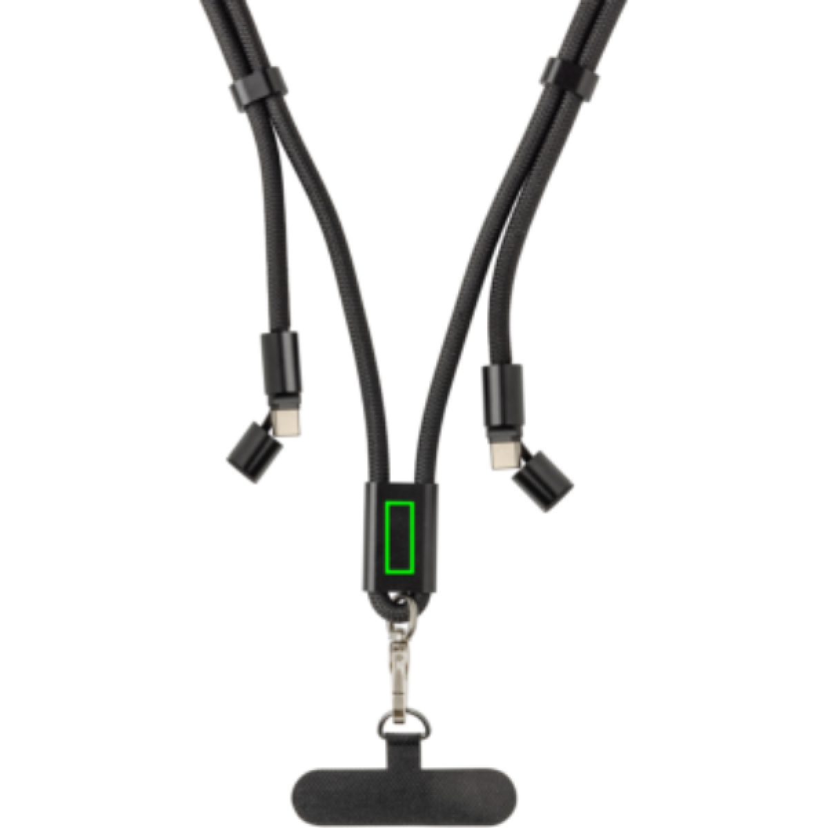 LoopAmp RCS verstelbaar telefoonkoord - rPET - 60W kabel - USB-C - Metalen plaatje LoopAmp RCS verstelbaar telefoonkoord - rPET - 60W kabel - USB-C - Metalen plaatje