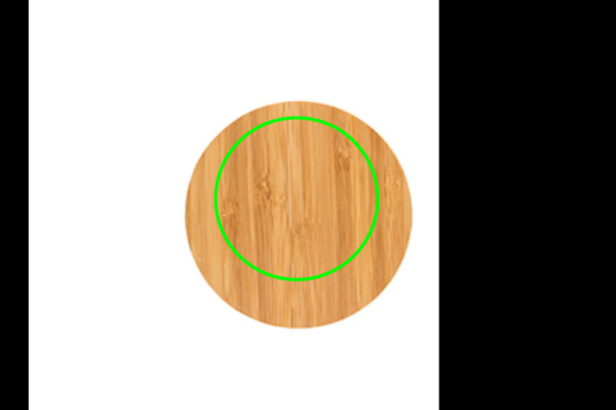 Oplader - 5W - bamboe - draadloos - 150 cm oplaadkabel - Artikel voorzijde boven