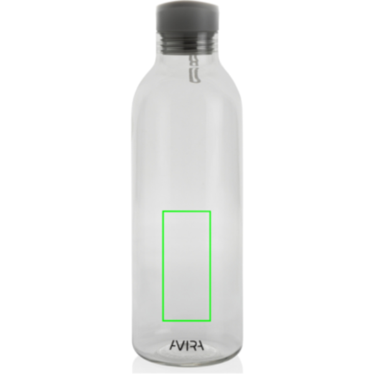 Alvira waterfles 1000 ml - rPET - transparant gekleurd - Artikel voorzijde onder