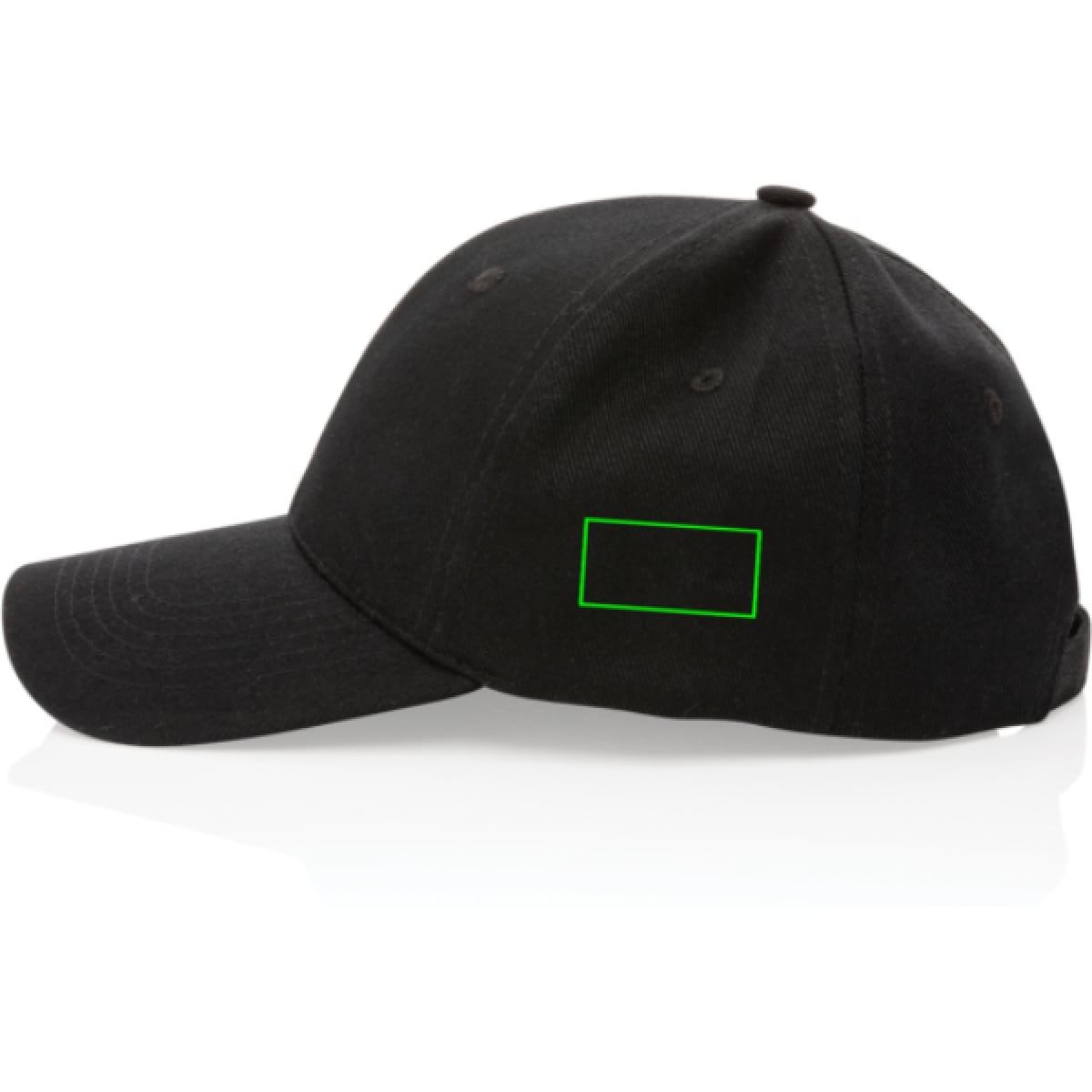  Impact AWARE™ 6 panel cap - gerecycled katoen - gespsluiting - Artikel zijkant links