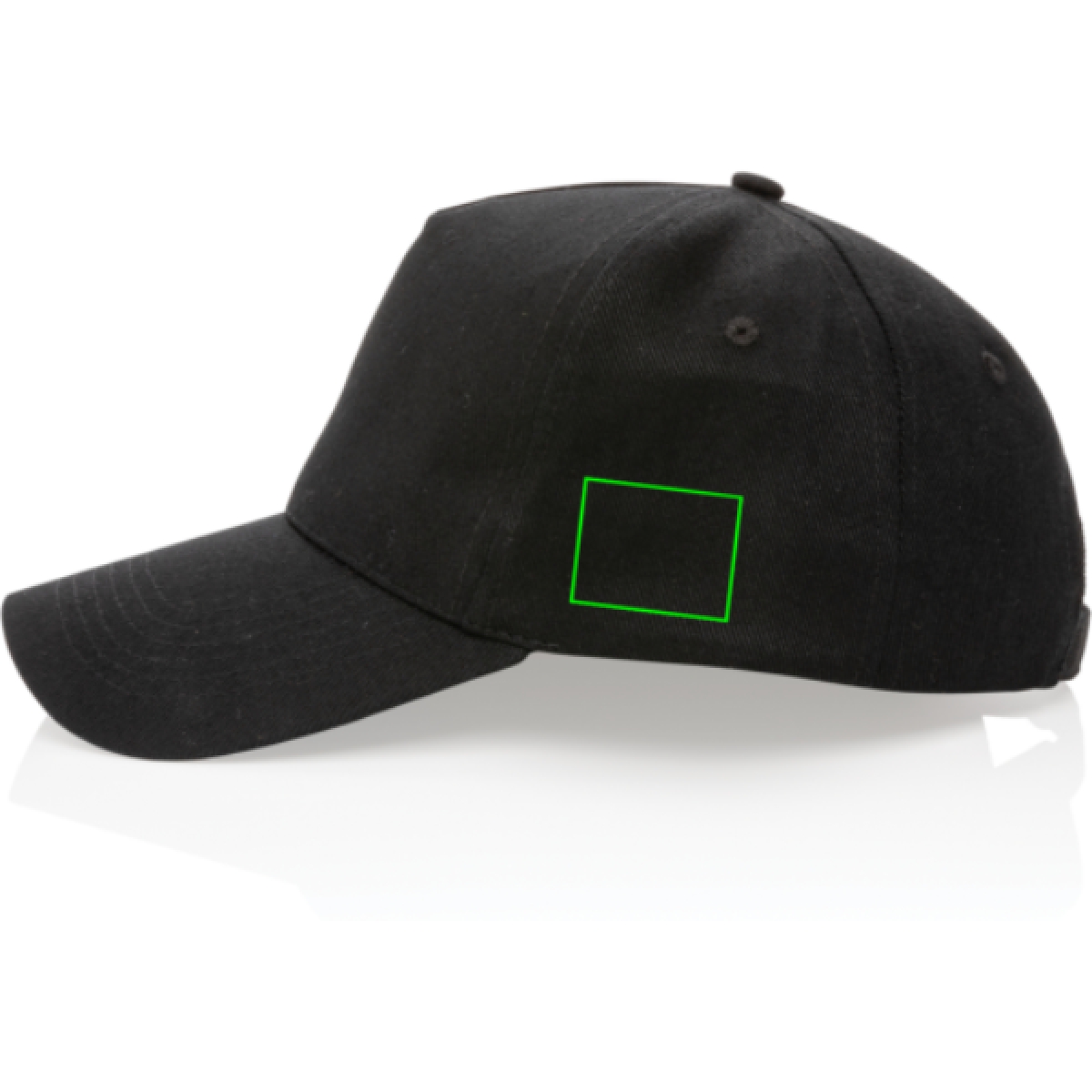 Impact AWARE™ 5 panel cap - gerecycled katoen - gespsluiting - Artikel zijkant links