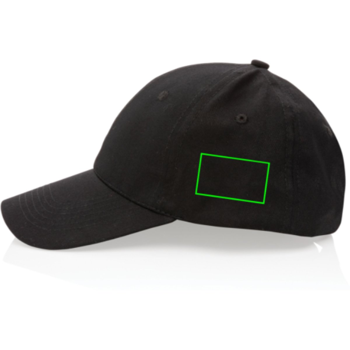 Impact AWARE™ 6 panel cap - gerecycled katoen - klittenbandsluiting - Artikel zijkant links