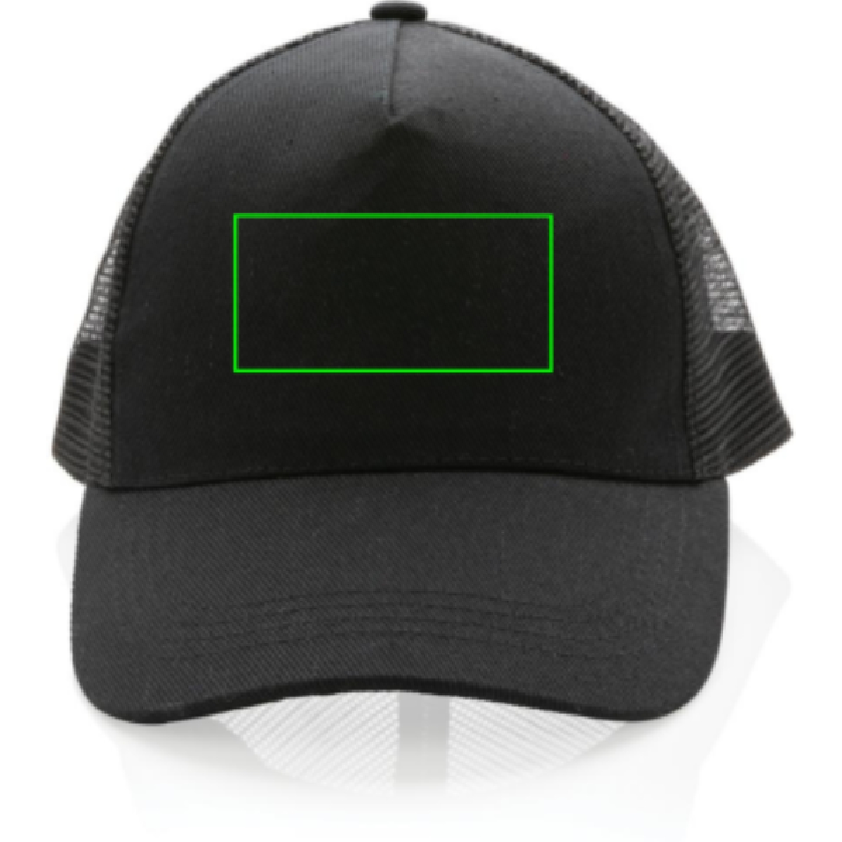 Impact AWARE ™ trucker cap - gerecycled katoen - 5 panelen - klittenbandsluiting - Artikel voorzijde
