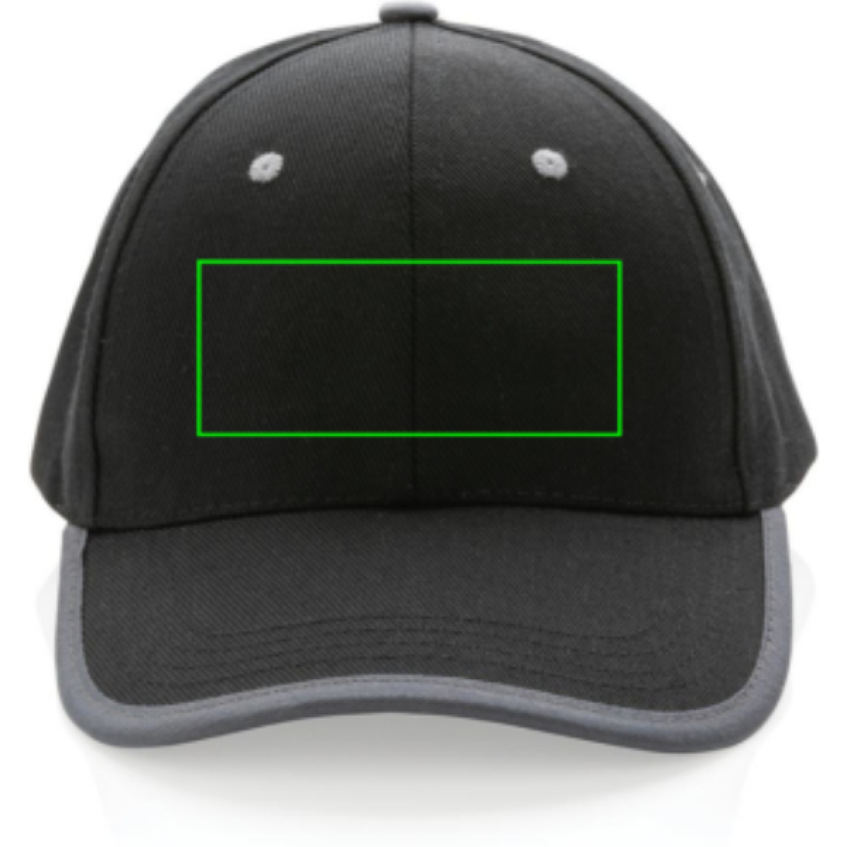Impact AWARE ™ 6 panel cap - gerecycled katoen - klittenbandsluiting - Artikel voorzijde