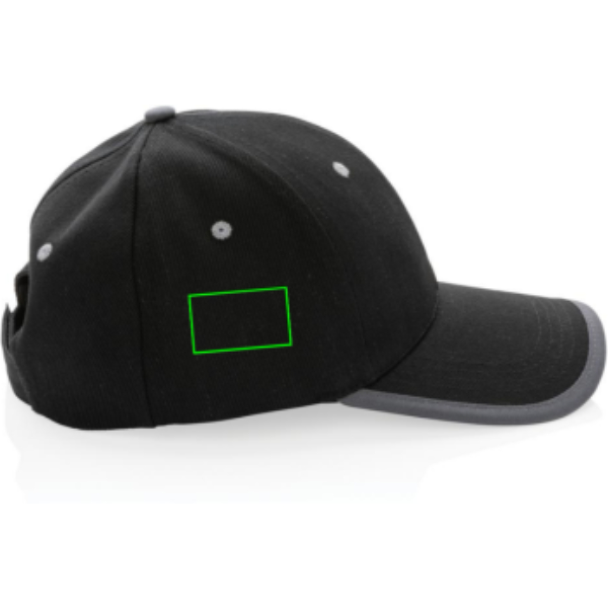 Impact AWARE ™ 6 panel cap - gerecycled katoen - klittenbandsluiting - Artikel zijkant rechts