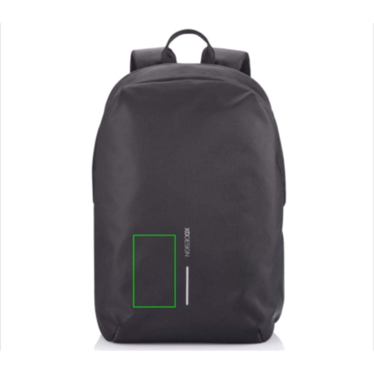Bobby Soft rugzak - 16L - rPET polyester - USB poort - laptopvak - anti diefstal - Artikel voorzijde links