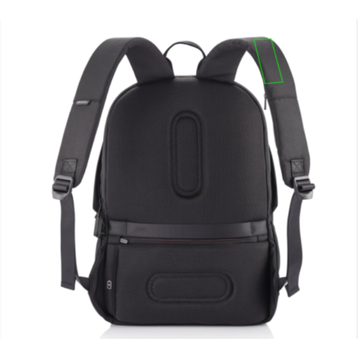 Bobby Soft rugzak - 16L - rPET polyester - USB poort - laptopvak - anti diefstal - Band links