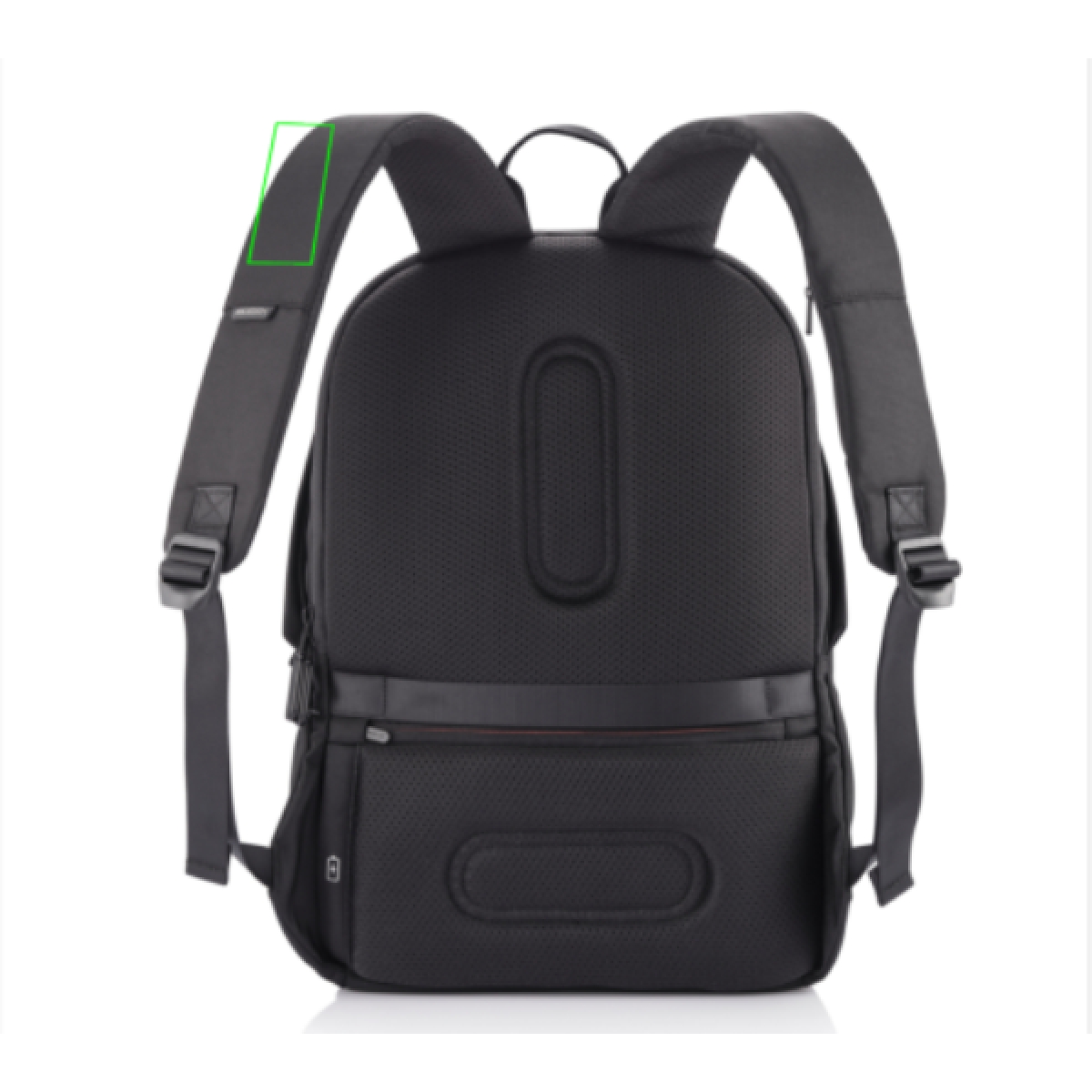 Bobby Soft rugzak - 16L - rPET polyester - USB poort - laptopvak - anti diefstal - Band rechts