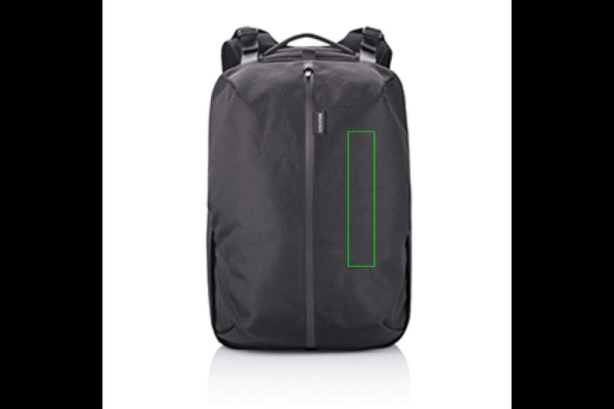 Flex Gym rugzak - 24L - rPET polyester - USB poort - laptopvak - anti diefstal - Artikel voorzijde rechts Flex Gym rugzak - 24L - rPET polyester - USB poort - laptopvak - anti diefstal - Artikel voorzijde rechts