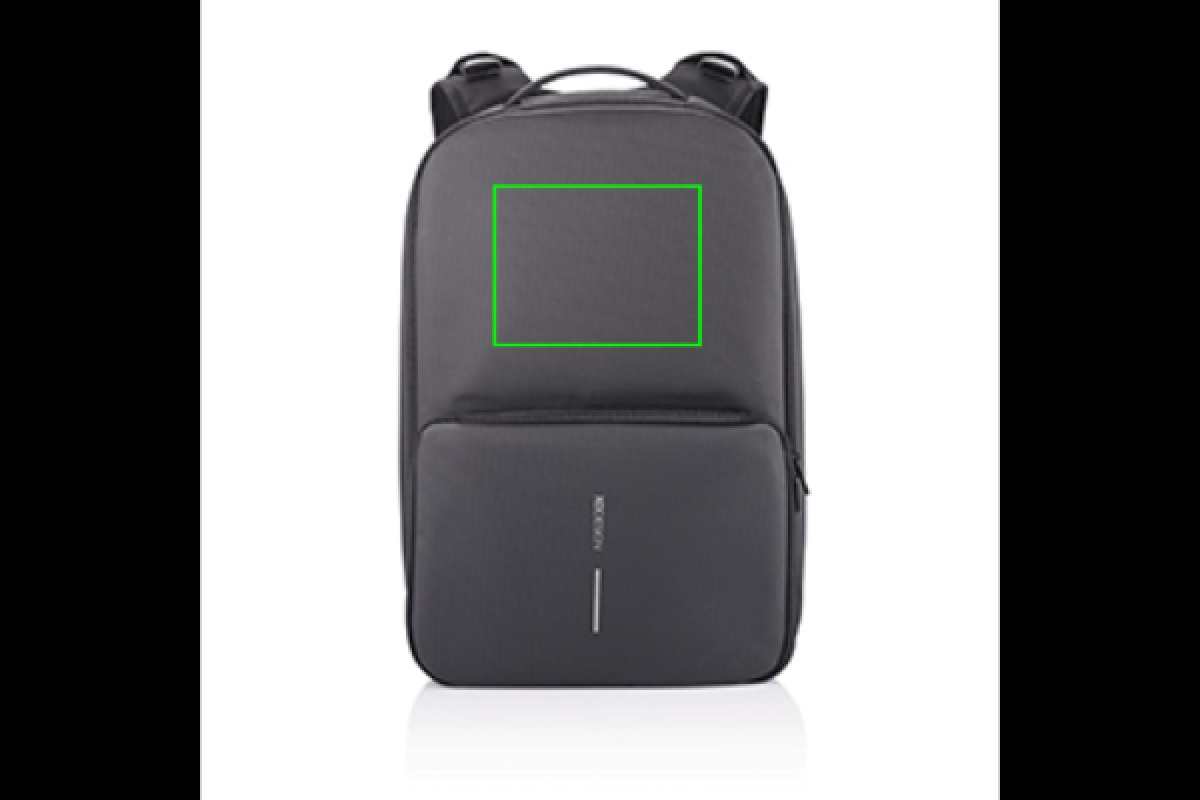 Flex Gym rugzak - 24L - rPET polyester - USB poort - laptopvak - anti diefstal - Artikel voorzijde boven Flex Gym rugzak - 24L - rPET polyester - USB poort - laptopvak - anti diefstal - Artikel voorzijde boven