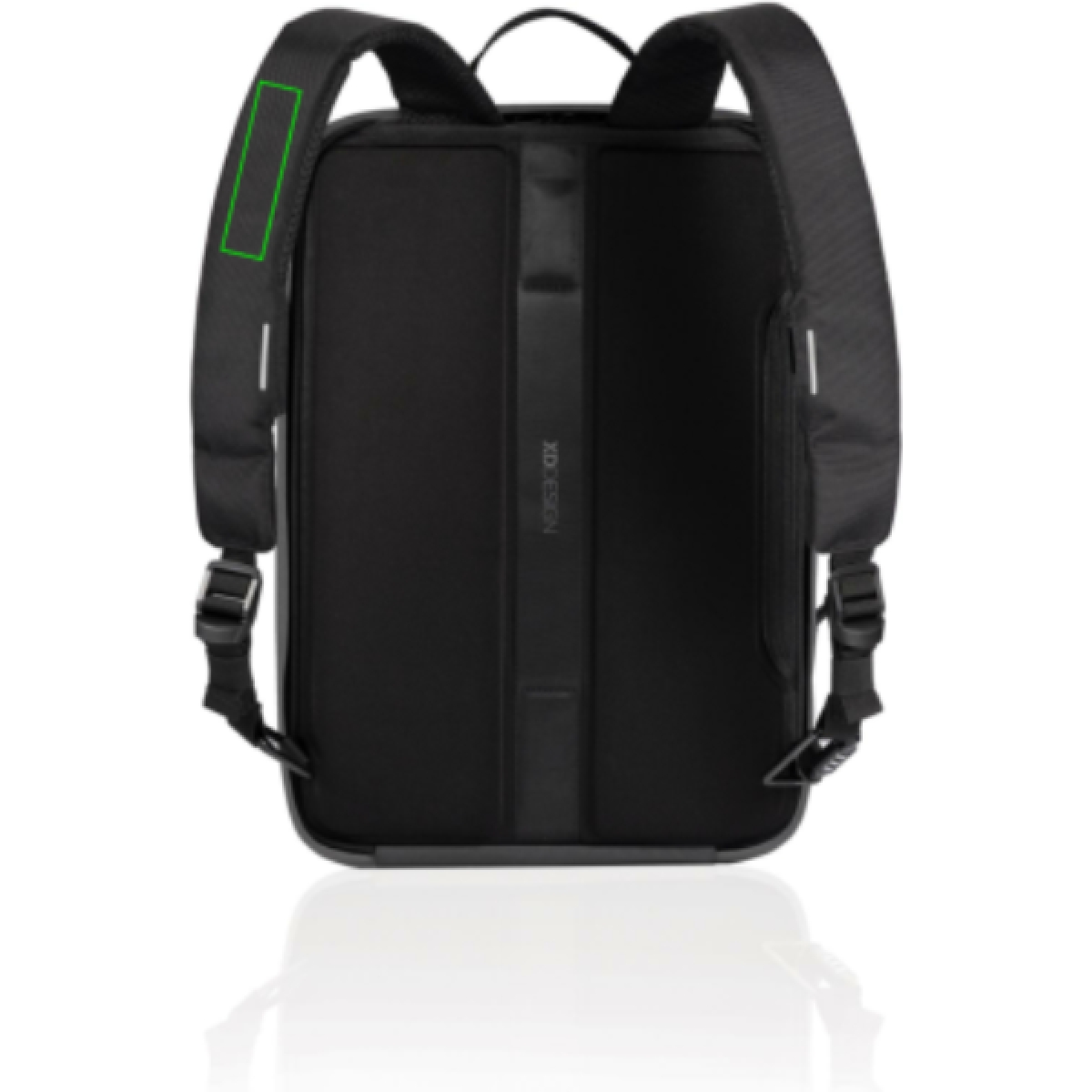 Bobby Bizz 2.0 rugzak - 10,5L - rPET polyester - laptopvak - anti diefstal - Band rechts Bobby Bizz 2.0 rugzak - 10,5L - rPET polyester - laptopvak - anti diefstal - Band rechts