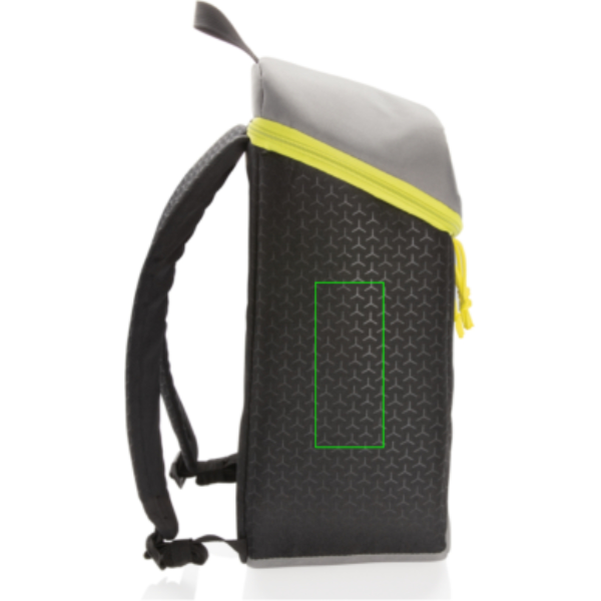 Hiking koelrugzak 10 L - polyester - draaghandvat - Artikel zijkant links