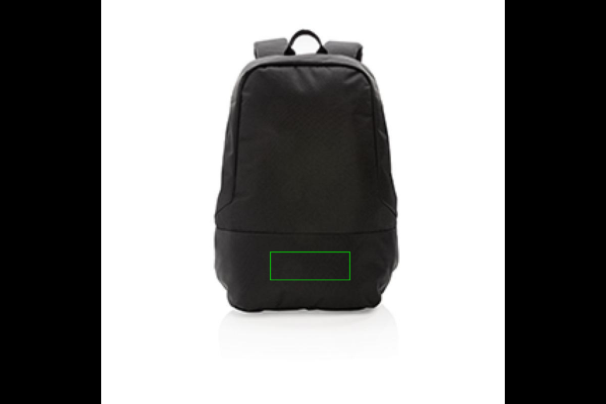 Rugzak - 20L - polyester - laptopvak - anti diefstal - Artikel voorzijde onder