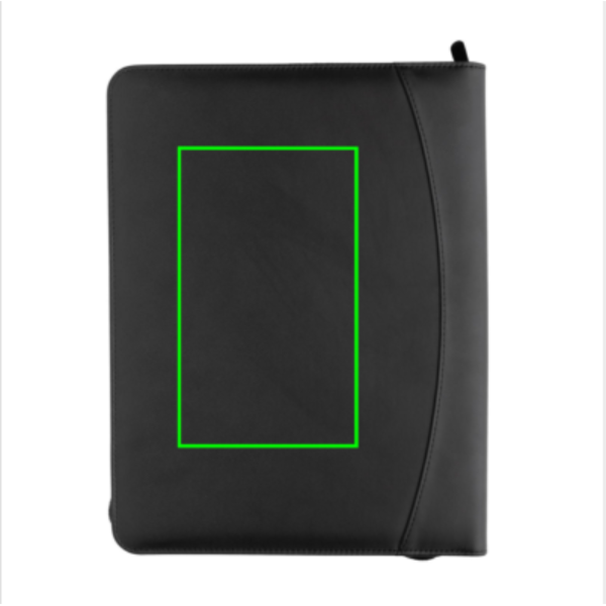 Deluxe tech A4 portfolio met rits - gerecycled PU - Artikel achterzijde