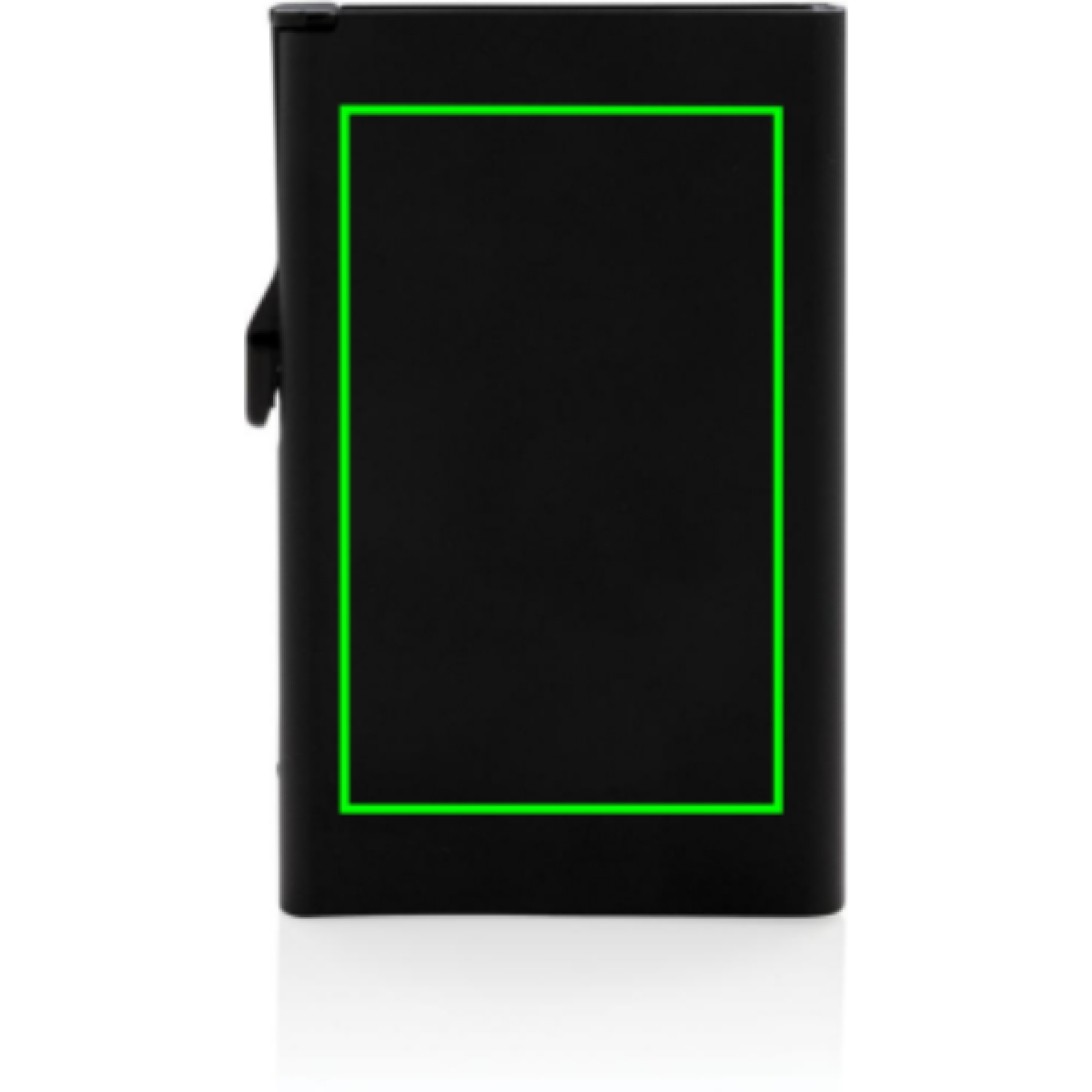 Standaard RFID kaarthouder - aluminium - 6.4x1.4x9.9cm - Artikel achterzijde